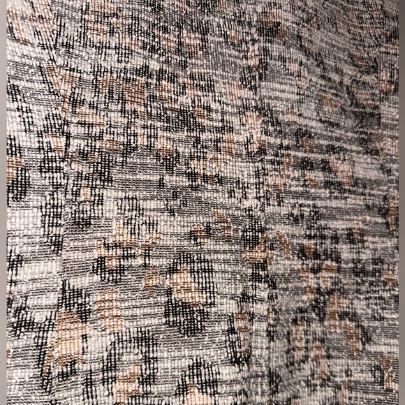 DOLAN Anthropologie Leopard Longline Tweed Jacket Zip Up Pockets Neutral SMALL - Picture 5 of 5